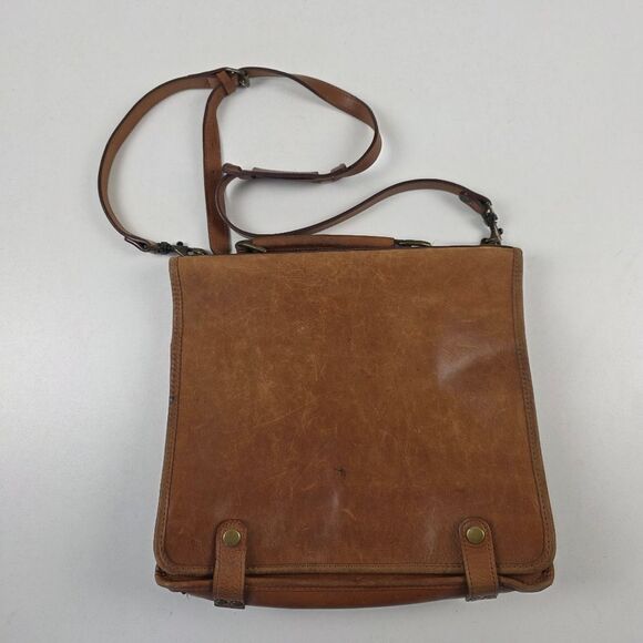 Wilsons Leather Brown Leather Briefcase/Top Handle Bag Handbag/Purse Crossbody - Picture 1 of 12